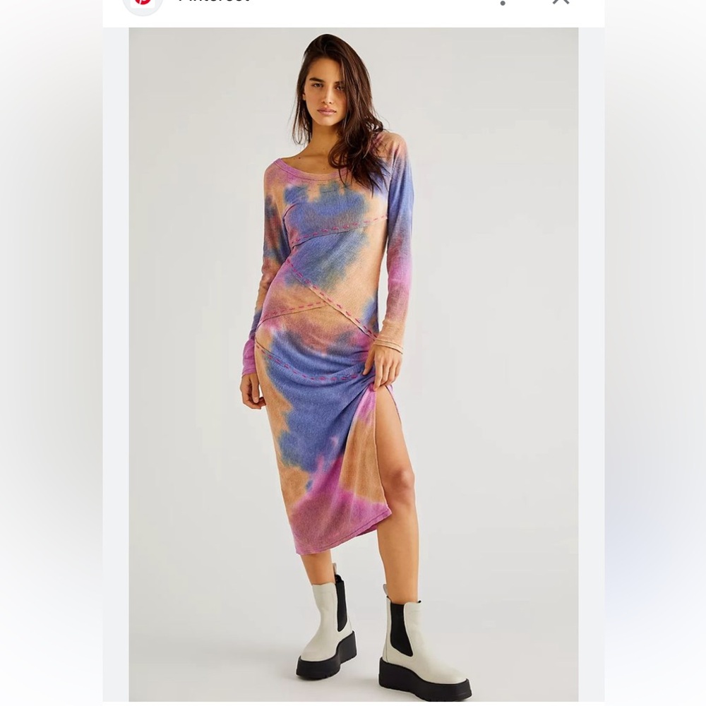 Free People True Colors Midi Women’s Dress Sz M